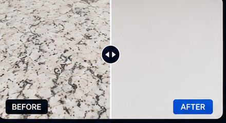 Countertop refinishing before and after white surface Calgary